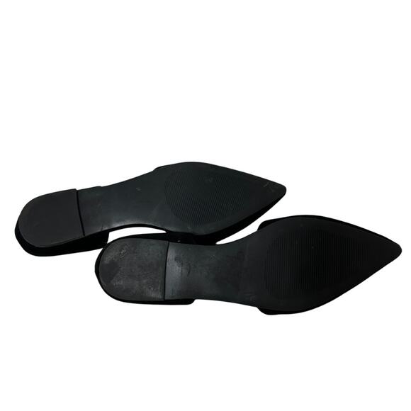 Steve Madden Size 10 Black Suede Pointed Closed Toe D'Orsay Office Work Flats - Picture 8 of 10
